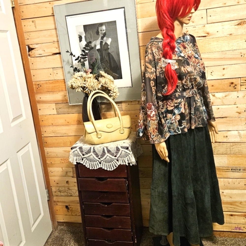 J.R.S. Signature Leather genuine leather a- line maxi skirt